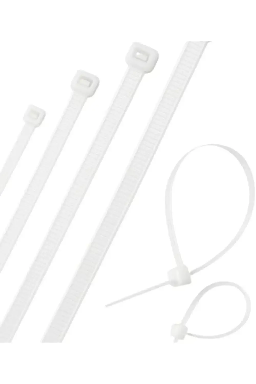 trendyvision Kelepçe Seti Beyaz 100 adet Naylon Kablo Bağı 25 cm