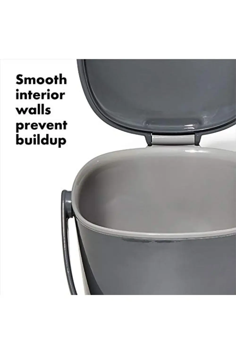 trendyvision - Kompost Kovası, Gri - Mutfak için Koku Geçirmez Çö