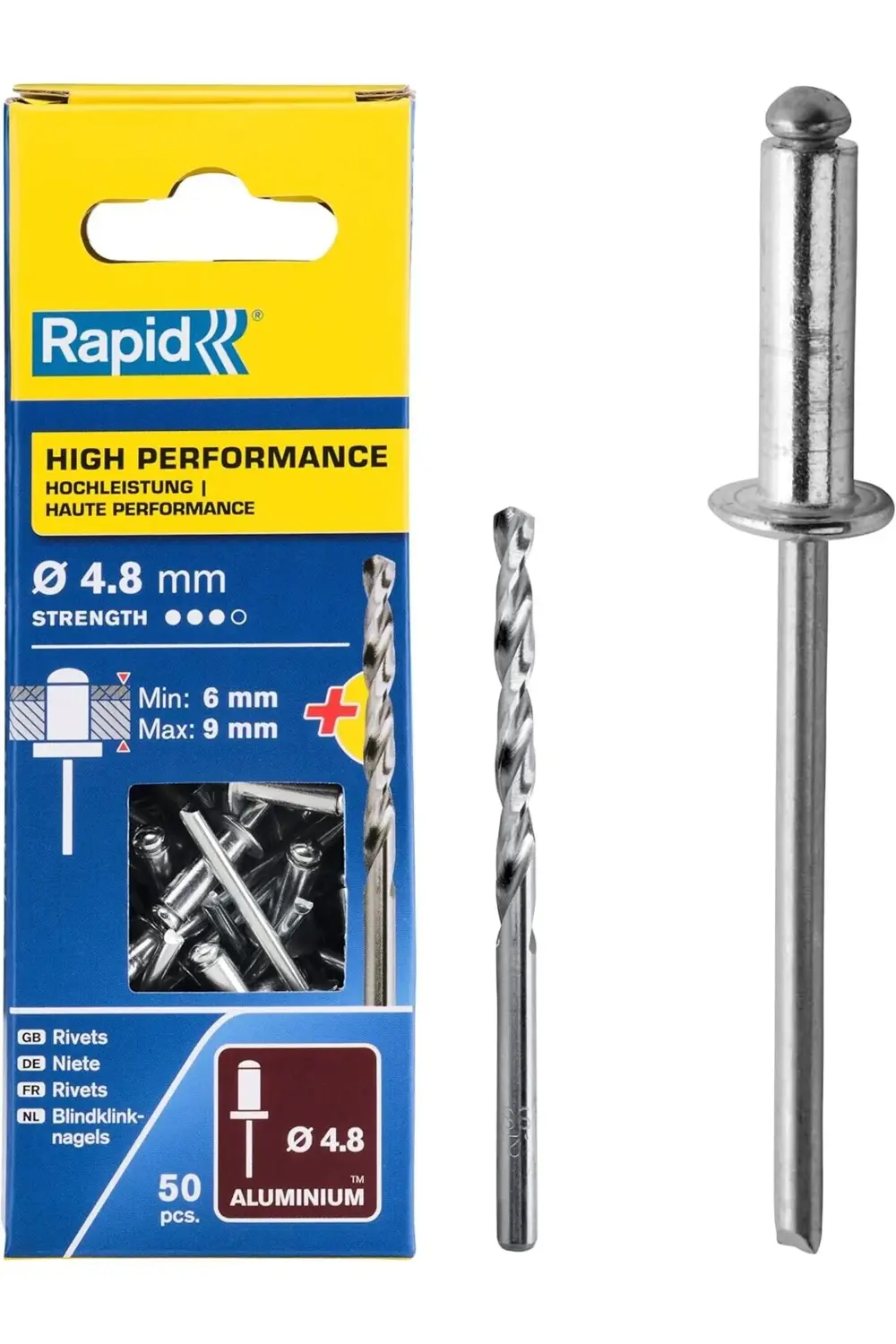 trendyvision kör perçin alüminyum, 50 adet matkap ucu dahil, 4,8