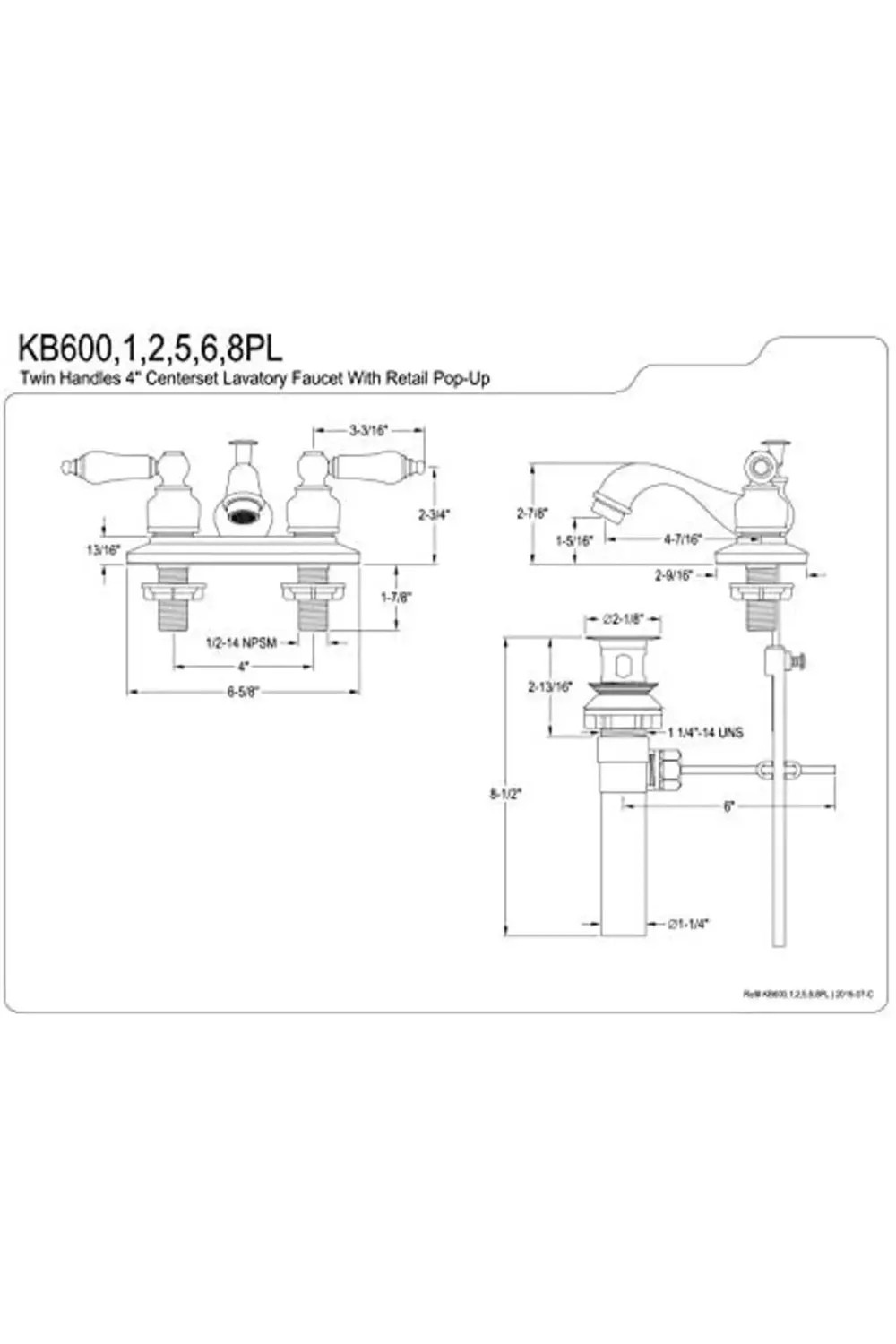 trendyvision krom centerset Toilette musluk cilalı Finish buyflic