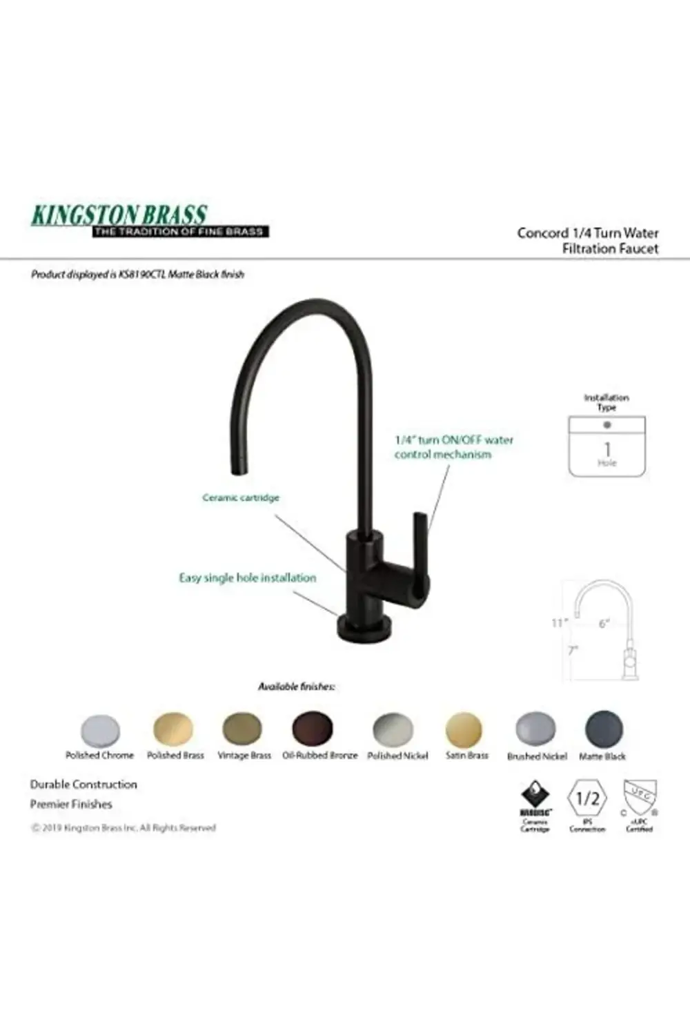 trendyvision KS8198CTL Continental Su Filtrasyon Musluk, Fırçalan