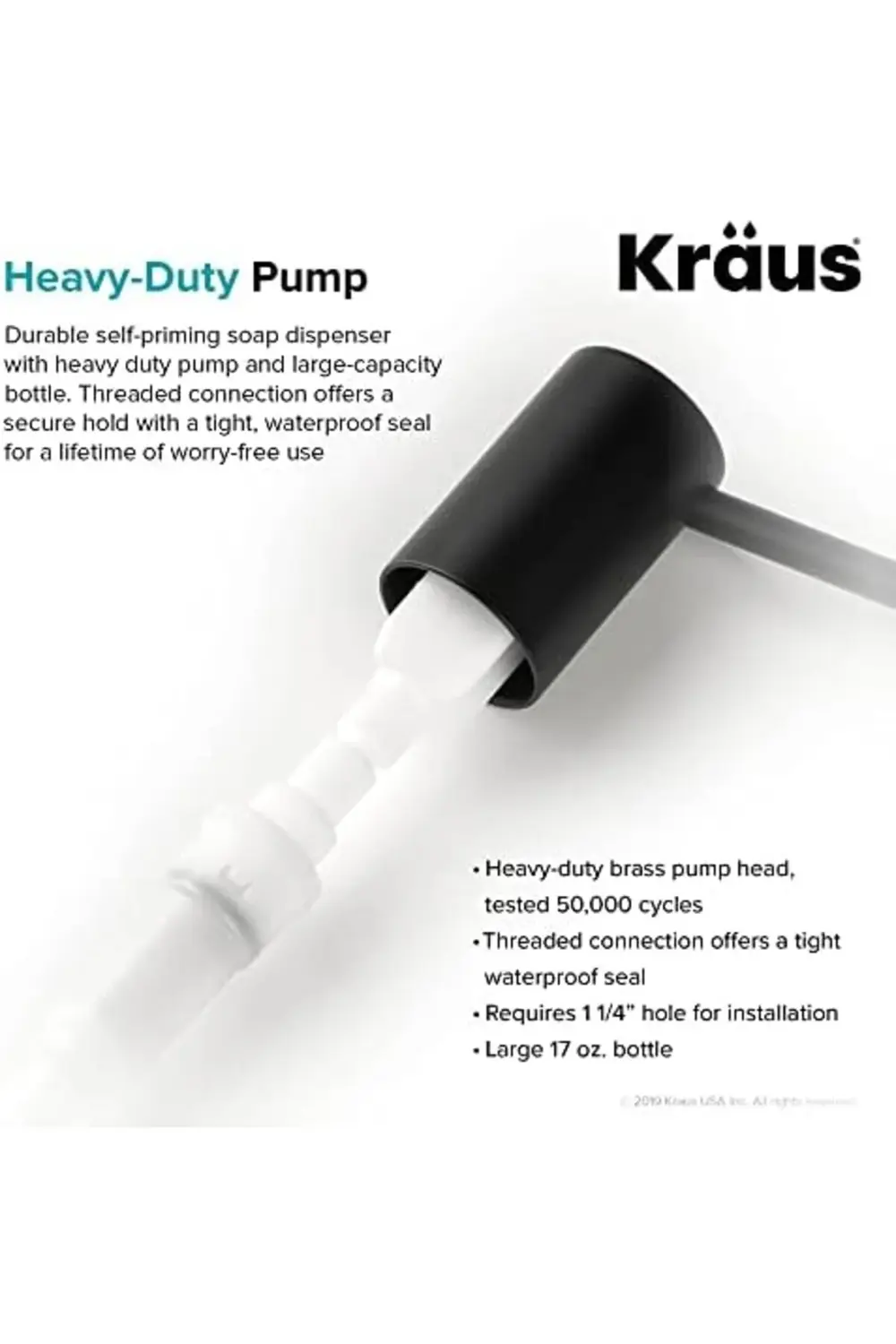 trendyvision KSD-43MB Mutfak Sabunu ve Losyon Dispenseri, Mat Siy