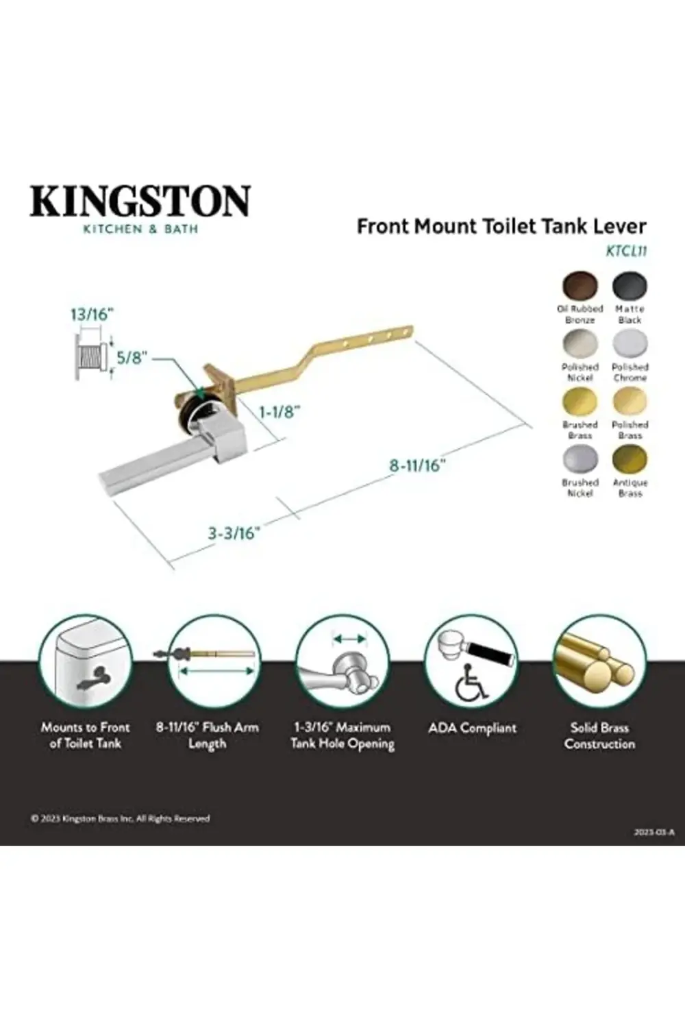 trendyvision KTCL10 Claremont Tuvalet Deposu Kolu, Mat Siyah buyf