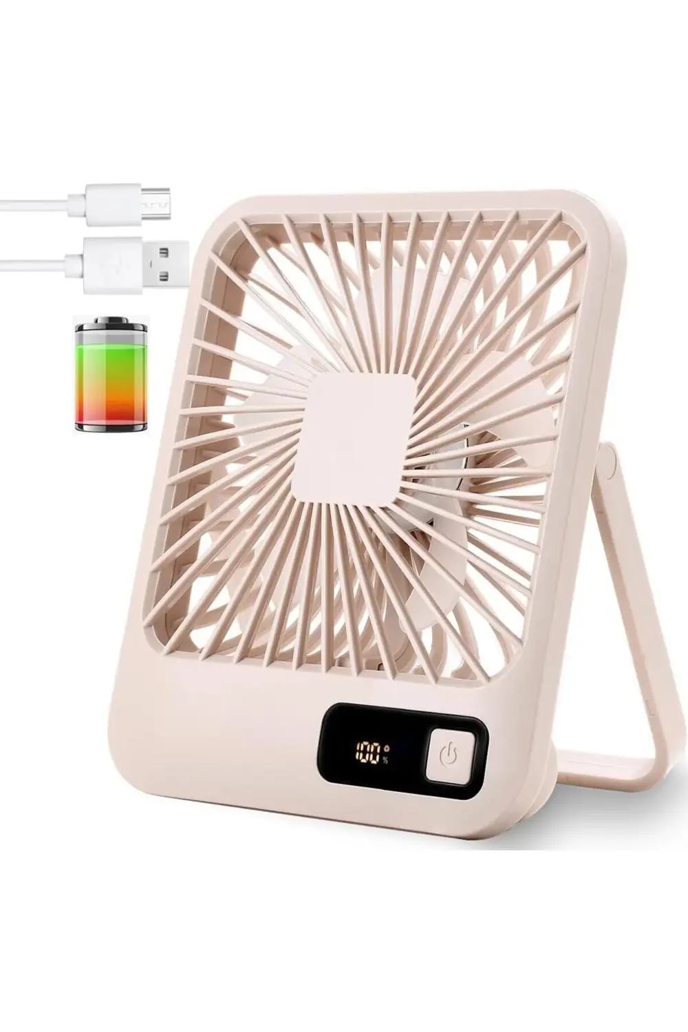 trendyvision Küçük Masa Vantilatörü, Taşınabilir USB Şarj Edilebi