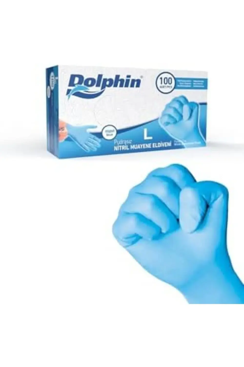 trendyvision Kullan At Market Mavi Nitril Eldiven Pudrasız (L) 10
