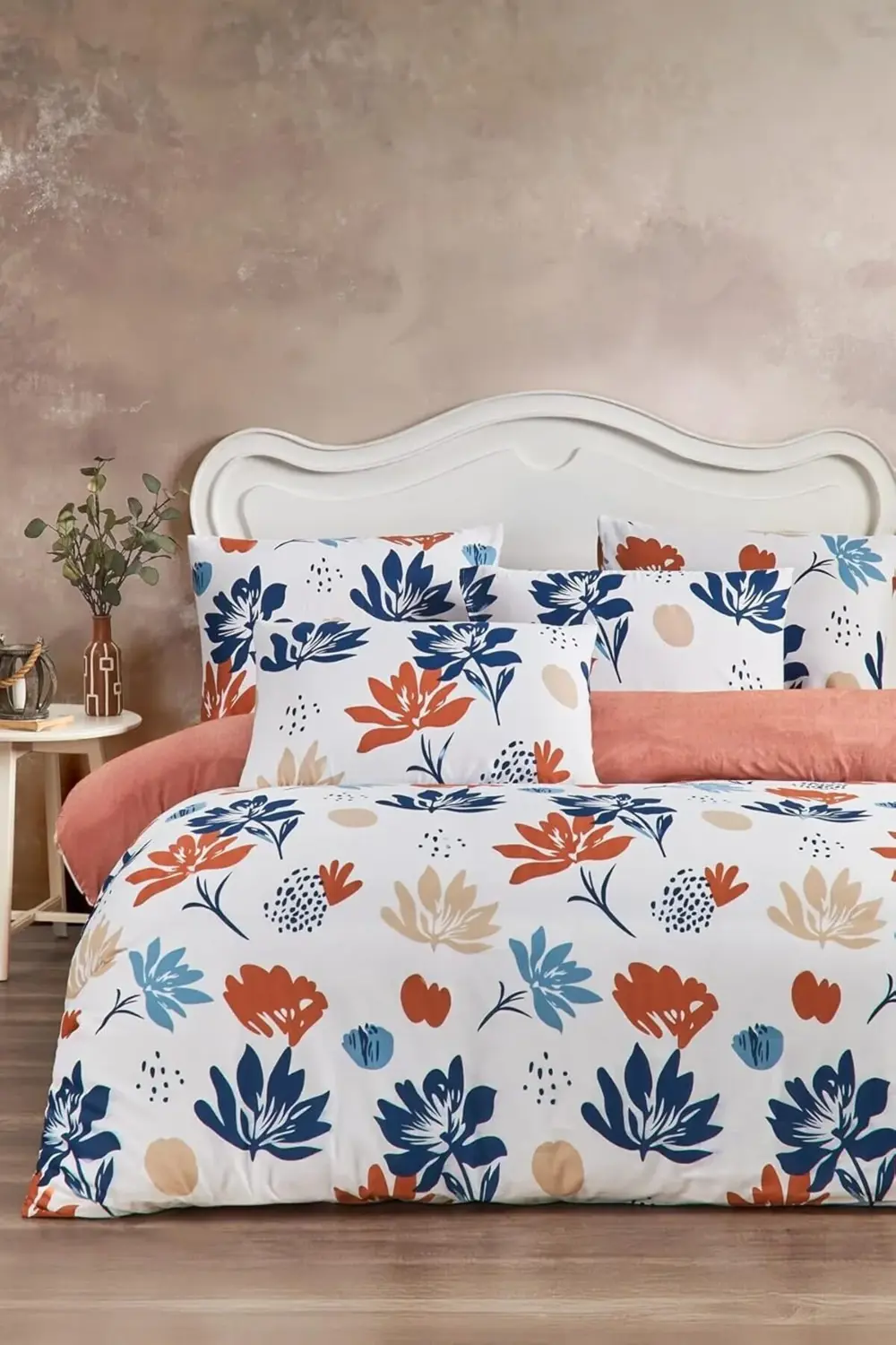 trendyvision Laliva Esintisi Çarşafı Lastikli Çift Kişilik Nevres