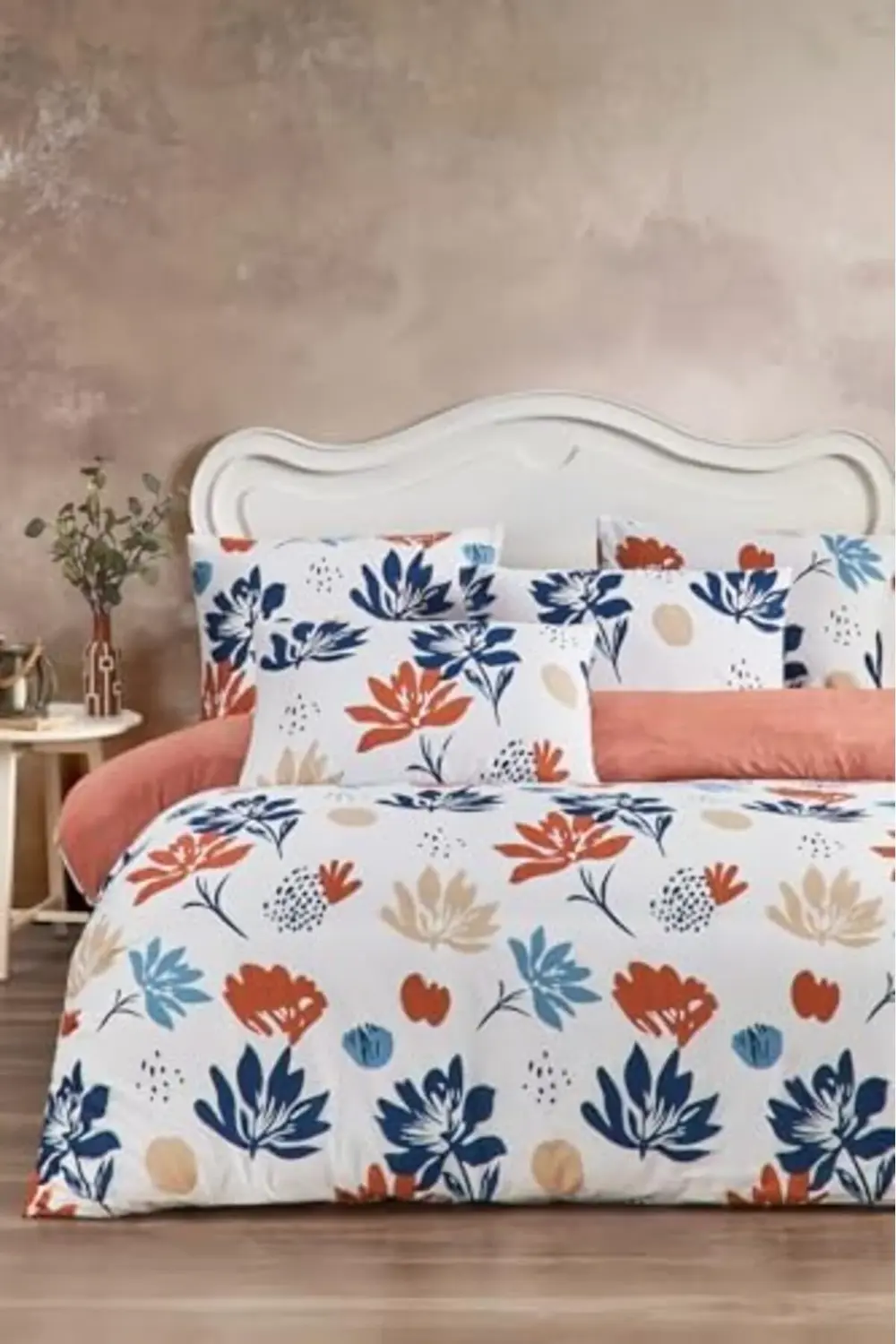 trendyvision Laliva Esintisi Çarşafı Lastikli Çift Kişilik Nevres