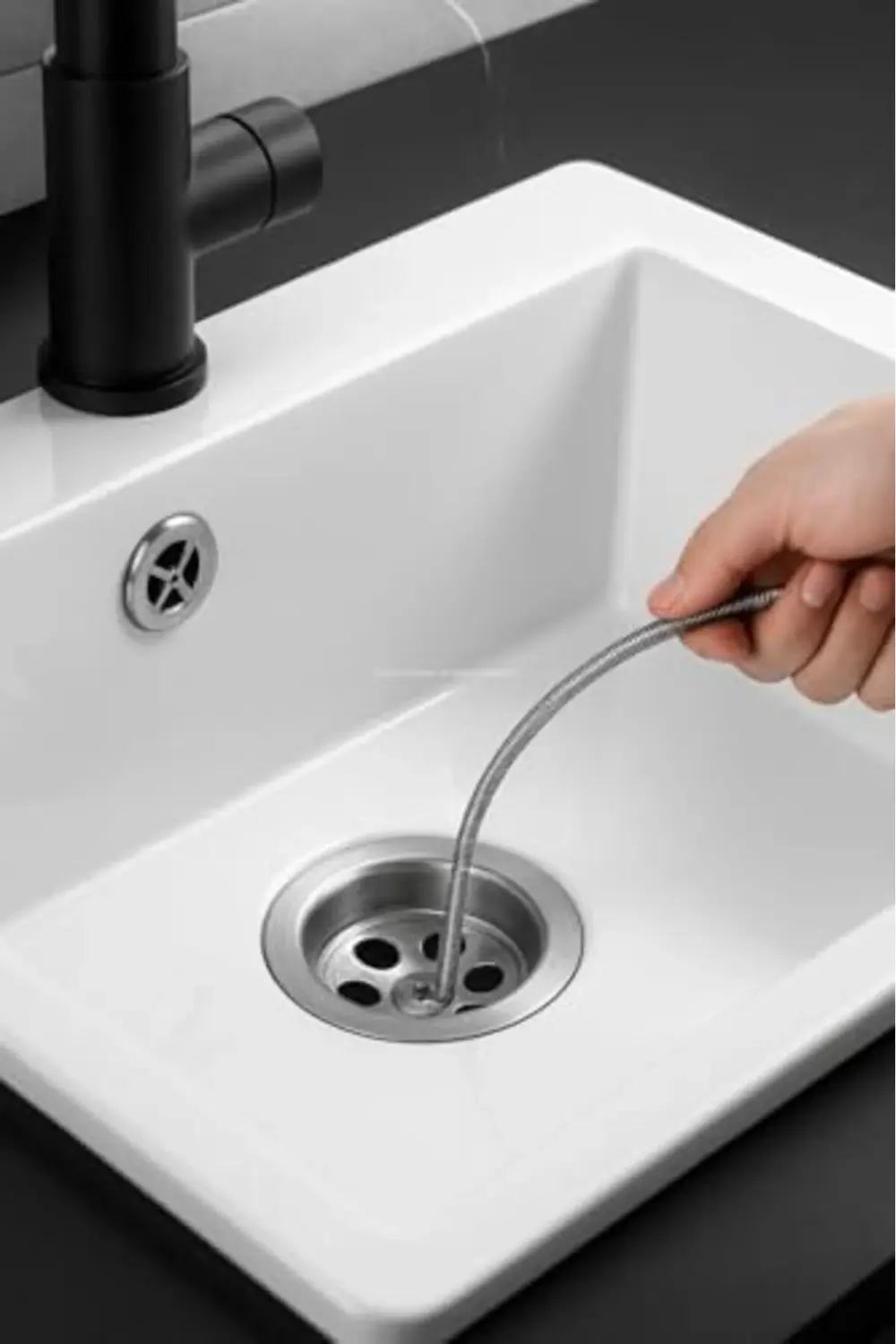 trendyvision Lavabo Açma Teli, 6 mm Kalınlık, Dayanıklı, Metal Te