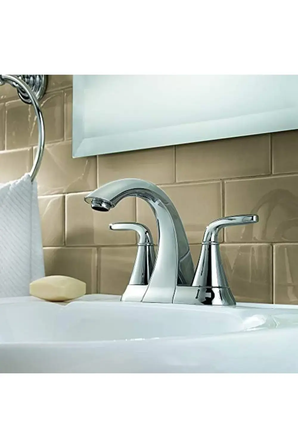 trendyvision LF048PDCC Pasadena Parlak Krom 2 Saplı 4 İnç Banyo B