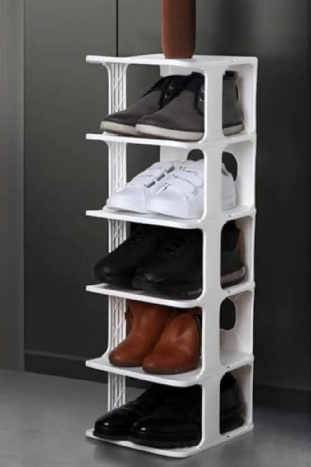 trendyvision Life 5 Katlı Plastik Beyaz Ayakkabı Rafı MIT1062 buy
