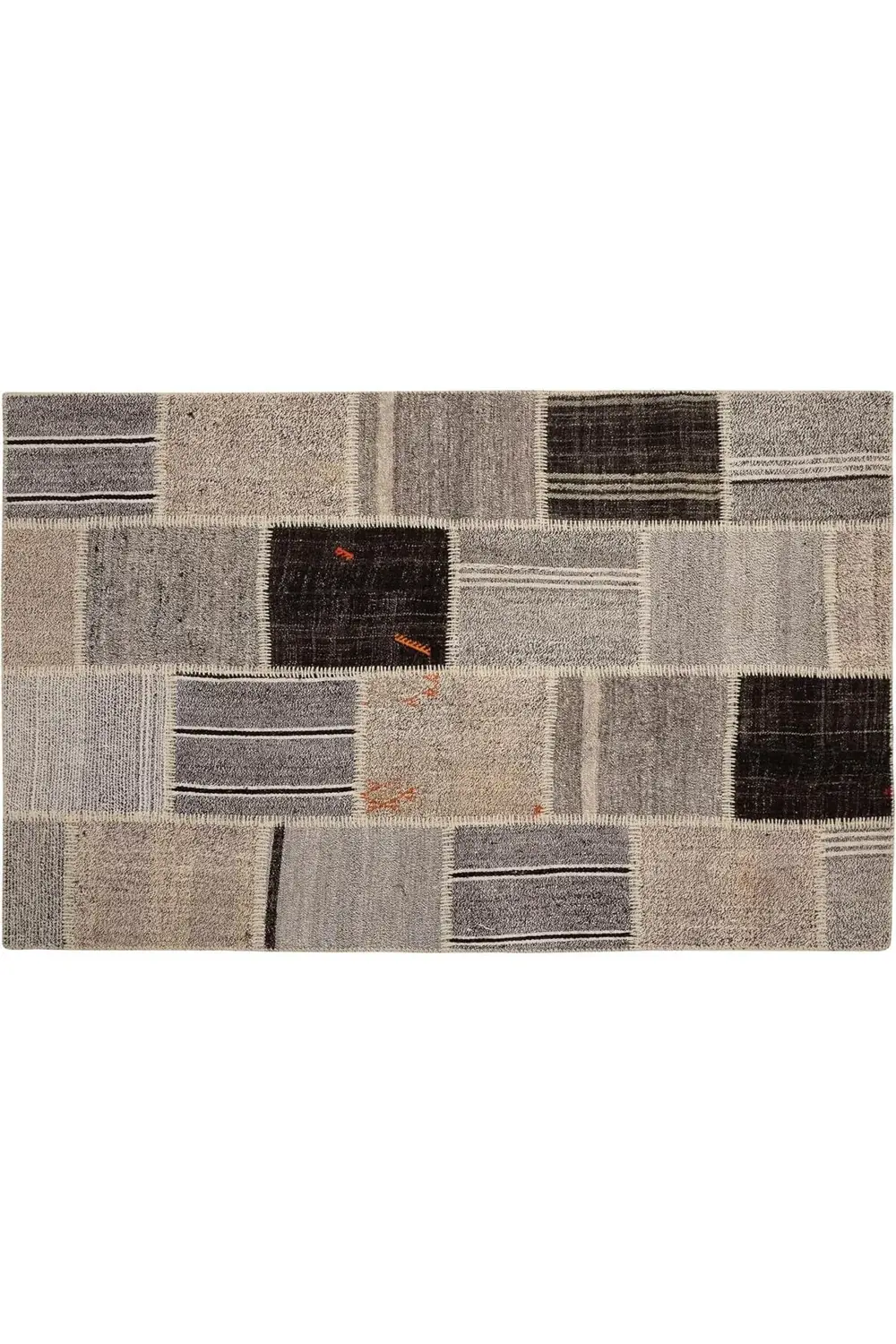 trendyvision Lima Gri Krem Patchwork Halı 120X180 buyflicker 3955