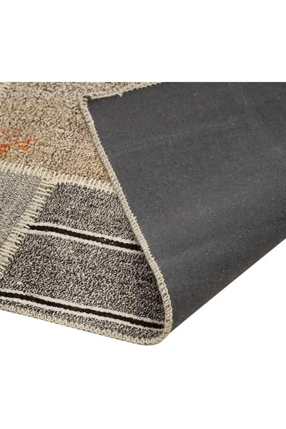 trendyvision Lima Gri Krem Patchwork Halı 120X180 buyflicker 3955