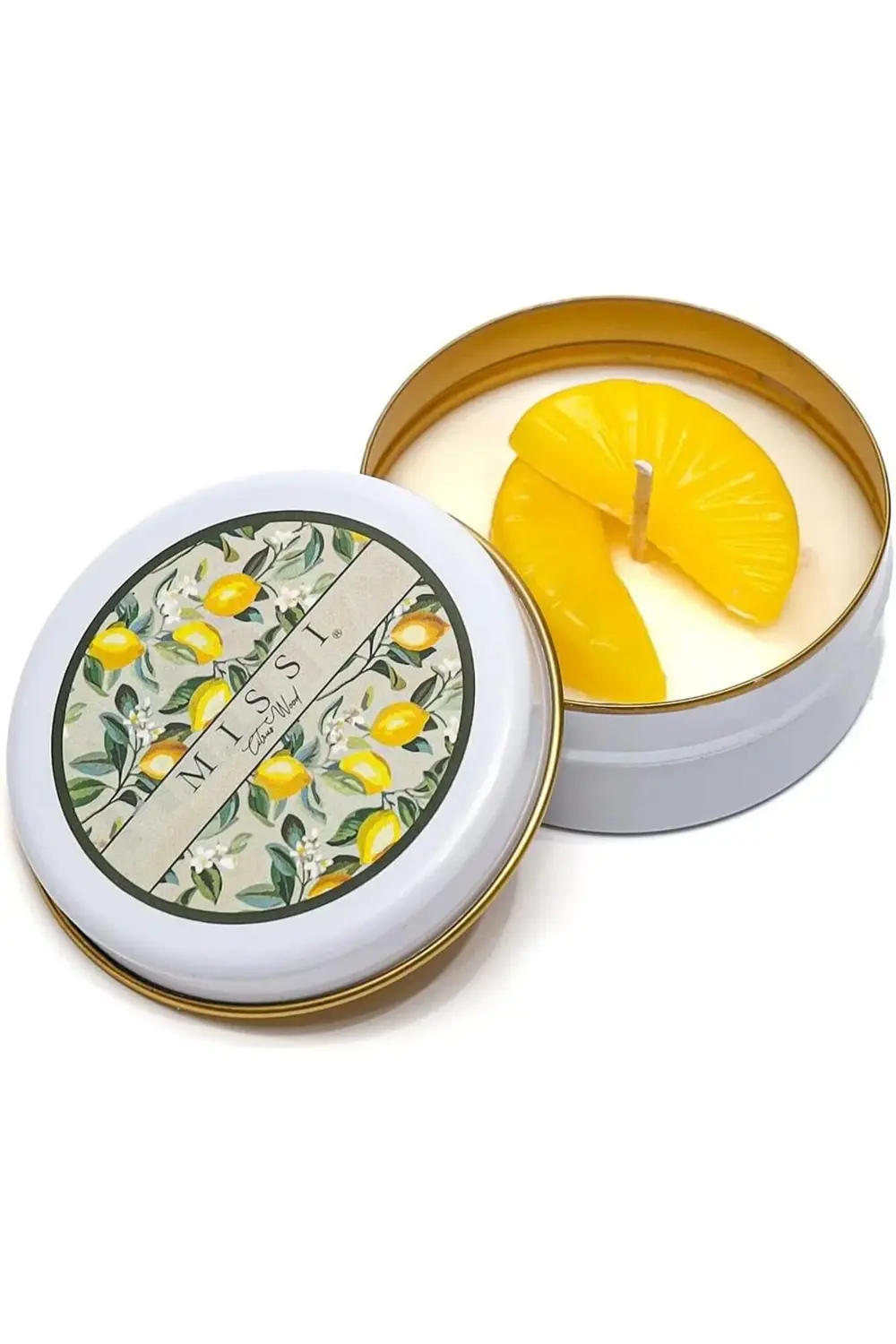 trendyvision Limon Çiçeği Kokulu Vegan Teneke Mum buyflicker 3955