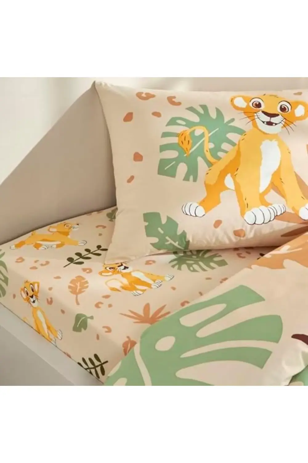 trendyvision Lion Standart Pamuk Nevresim Takımı, Yeşil, Tek Kişi