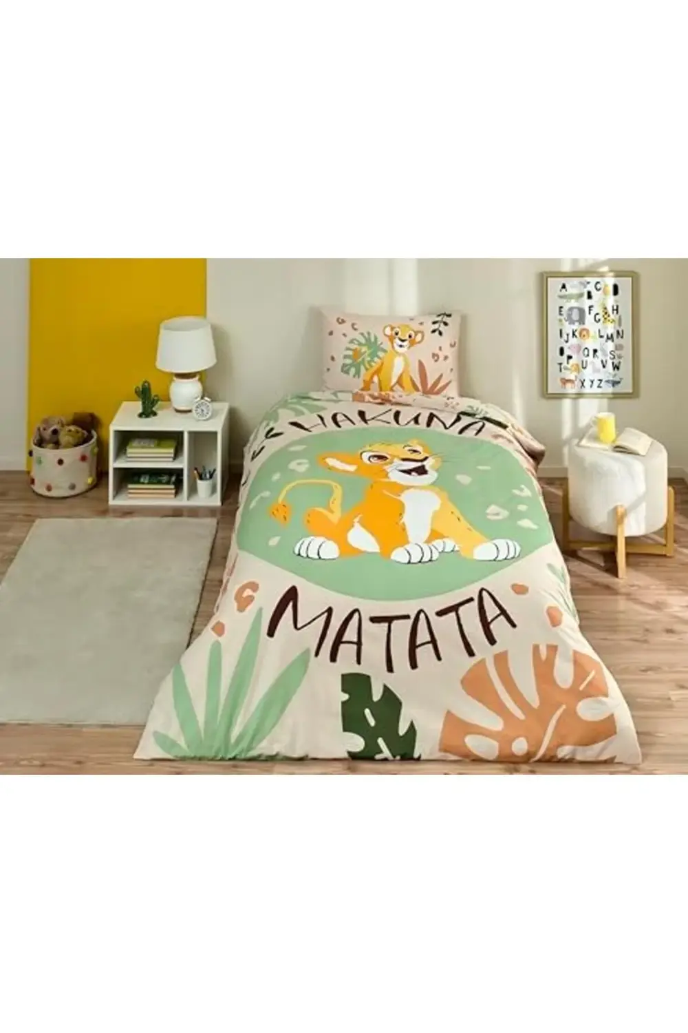 trendyvision Lion Standart Pamuk Nevresim Takımı, Yeşil, Tek Kişi