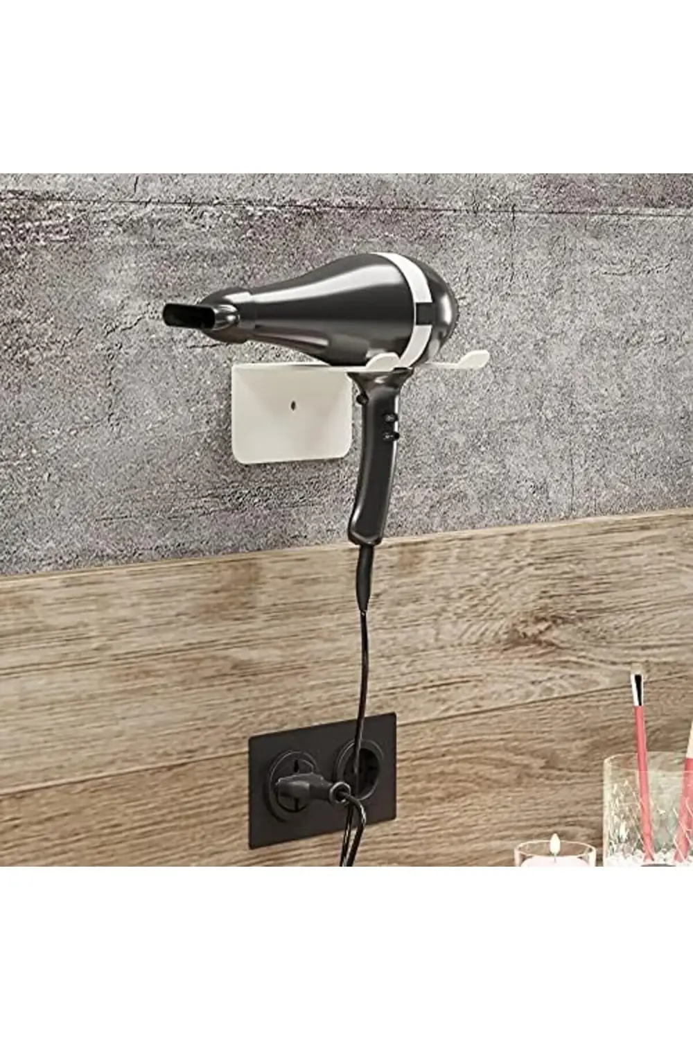 trendyvision LMZ Metal Saç Kurutma Makinesi Tutucu, Saç Kurutma M