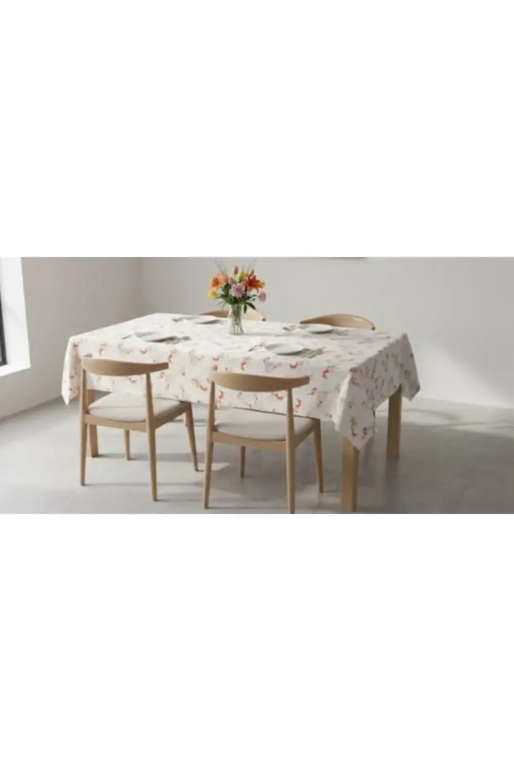 trendyvision LOOM & LAUREL Baskılı Yıkanabilir Masa Örtüsü Mutfak