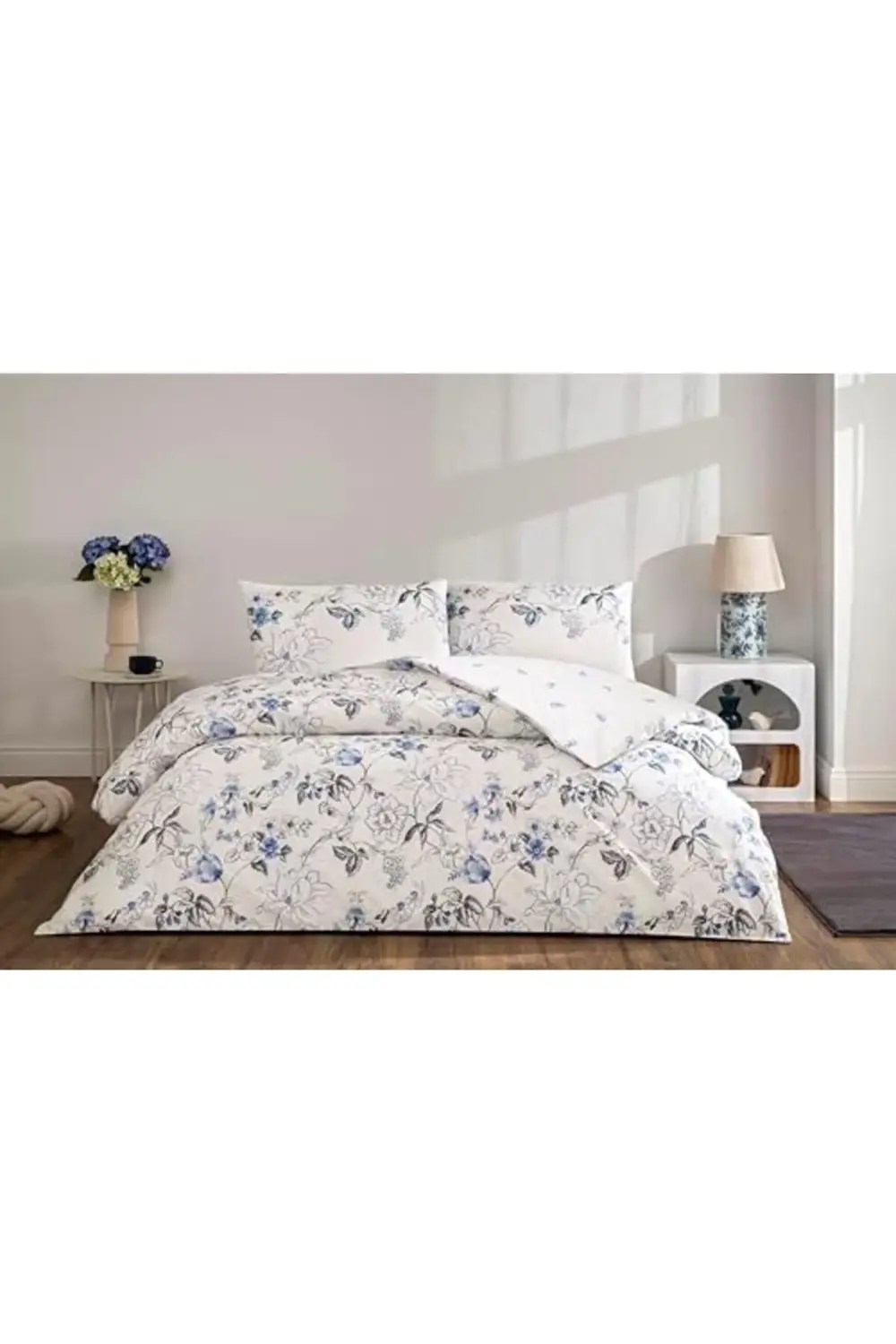 trendyvision Luna Standart Pamuk Nevresim Takımı, Mavi, Çift Kişi