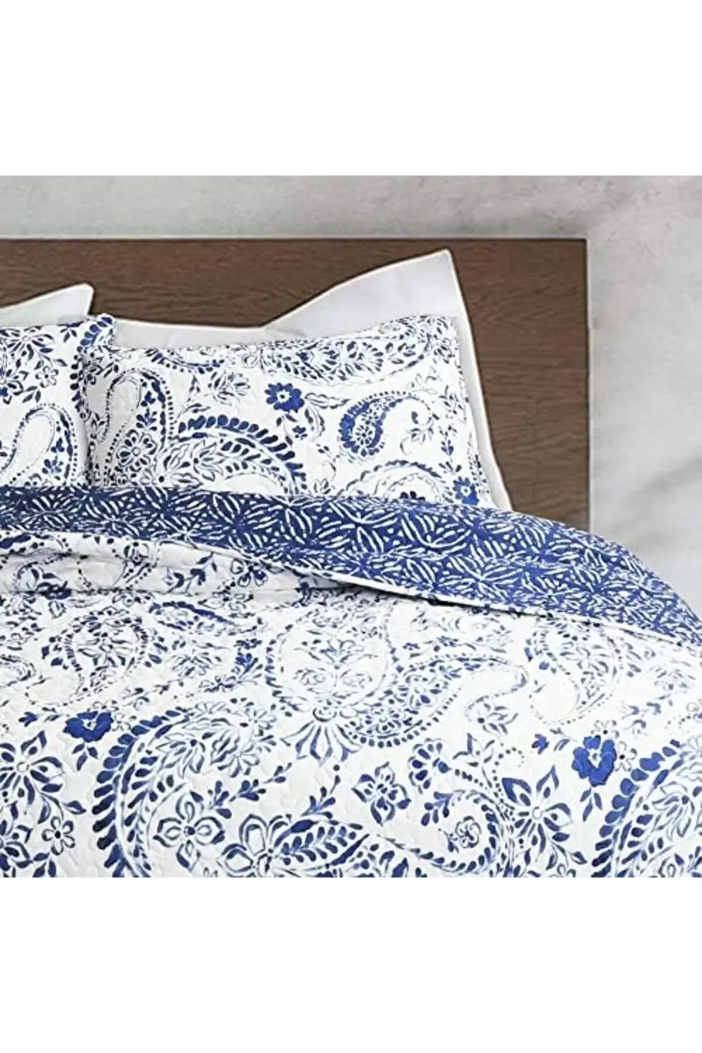 trendyvision Lush Erindale 3 Parça Yorgan Seti,, Lacivert ve Mavi