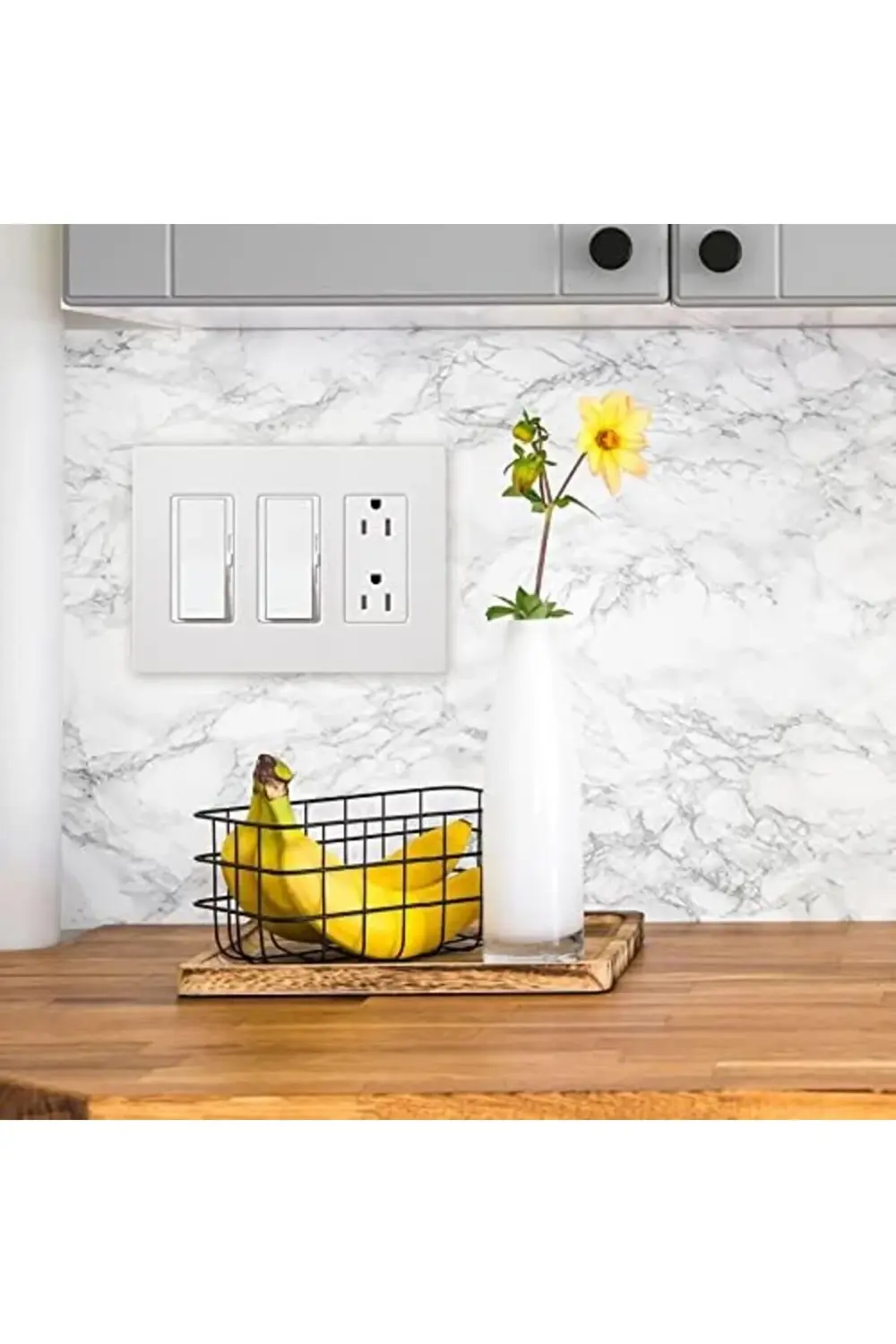 trendyvision Lutron ışık açma kapama düğmesi 3 Claro Plate, CW-3-