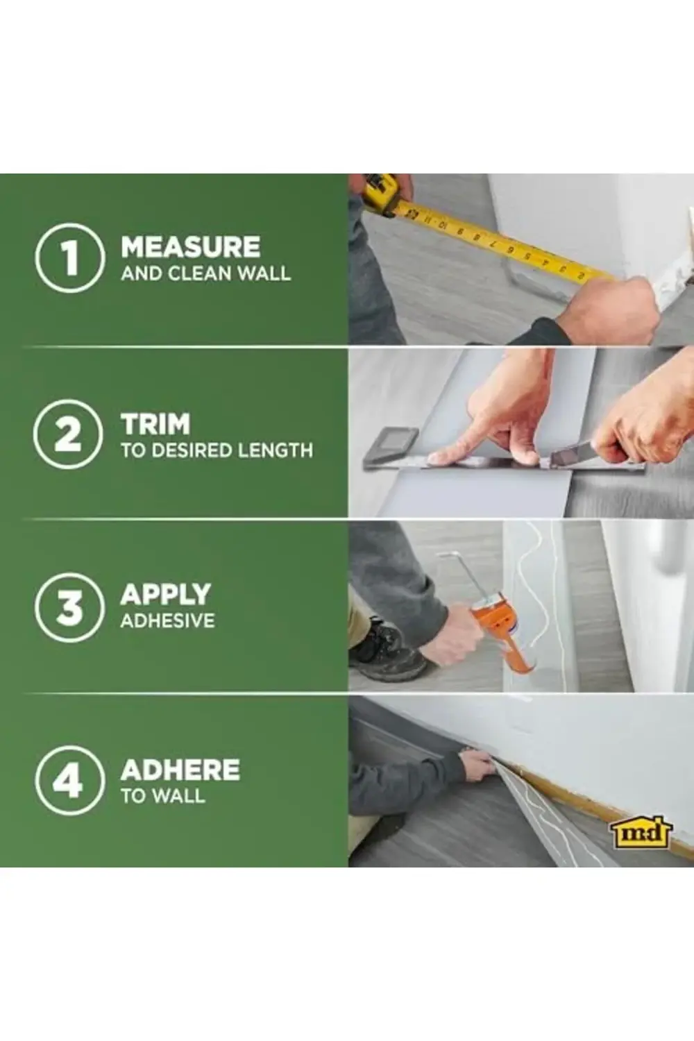 trendyvision M-D Building Products 73896 10 cm x 152 cm Kuru Arka