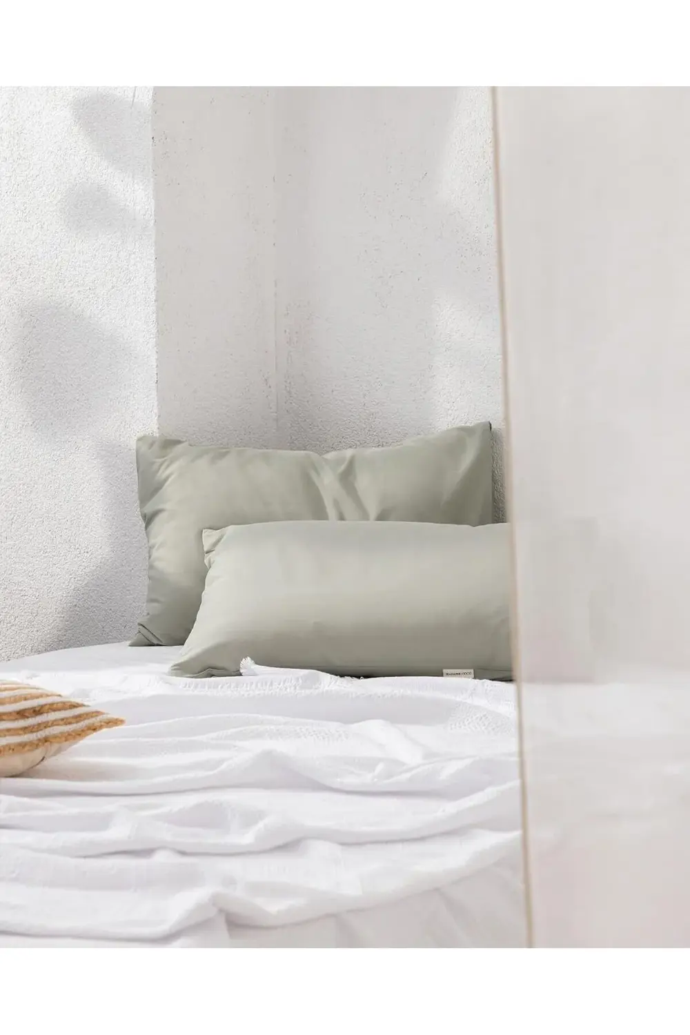 trendyvision Manon%100 Pamuk 2'li Yastık Kılıfı Seti Yeşil buyfli