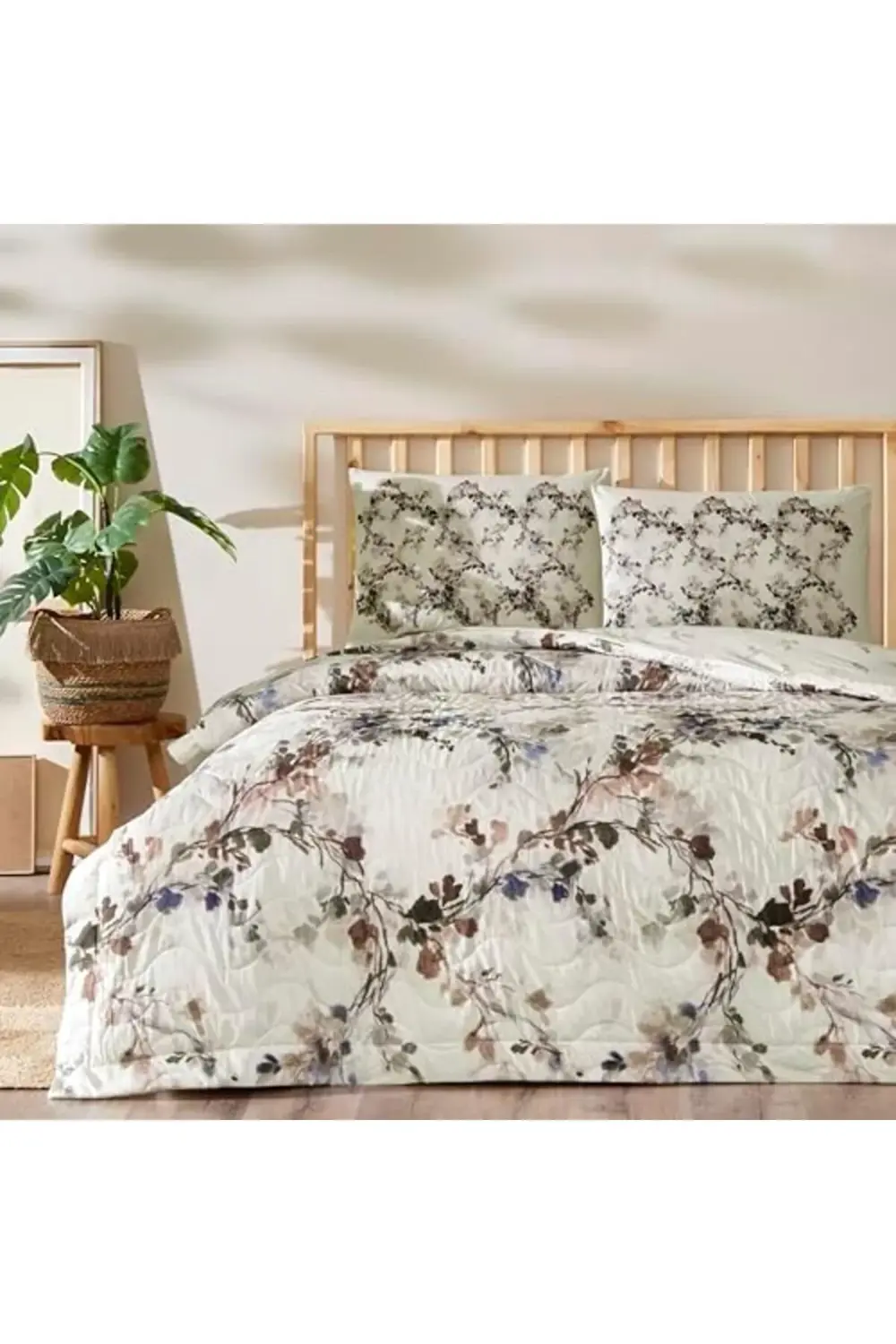 trendyvision Mariah Standart Pamuk Nevresim Takımı, Kremrengi, Çi