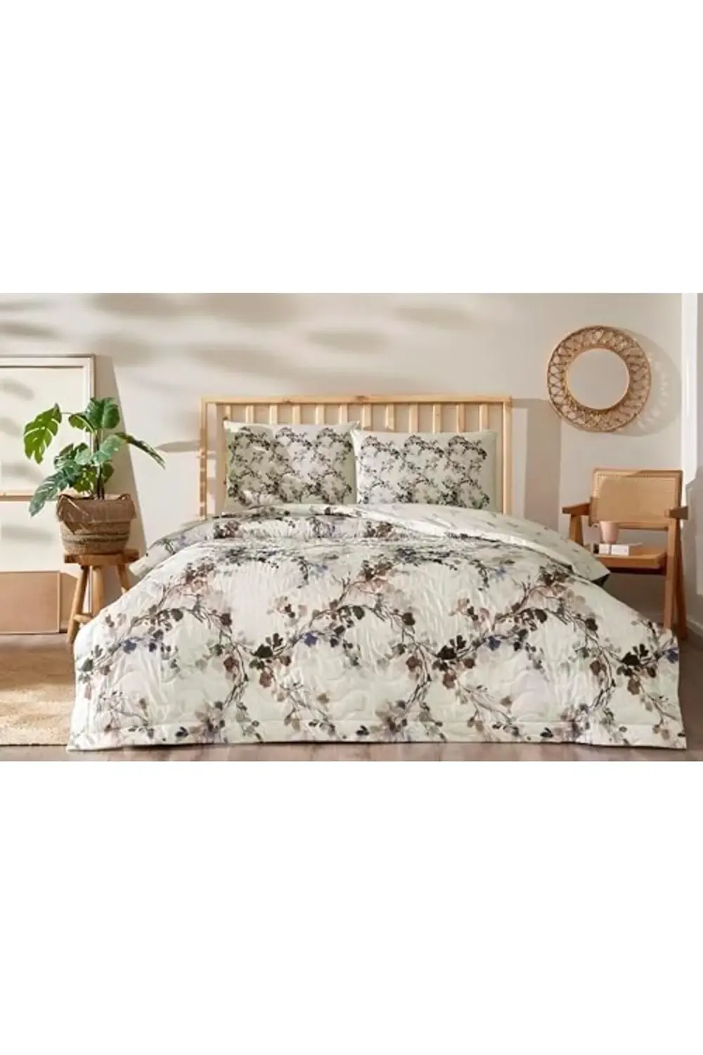 trendyvision Mariah Standart Pamuk Nevresim Takımı, Kremrengi, Çi