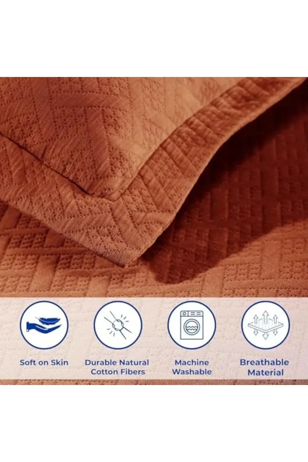 trendyvision Matelasse%100 Pamuk Sepet Dokuma 3 Parça Yatak Örtüs