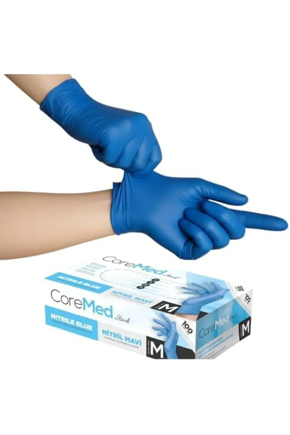 trendyvision Mavi Nitril Eldiven - Tek Kullanımlık, Pudrasız, Çok