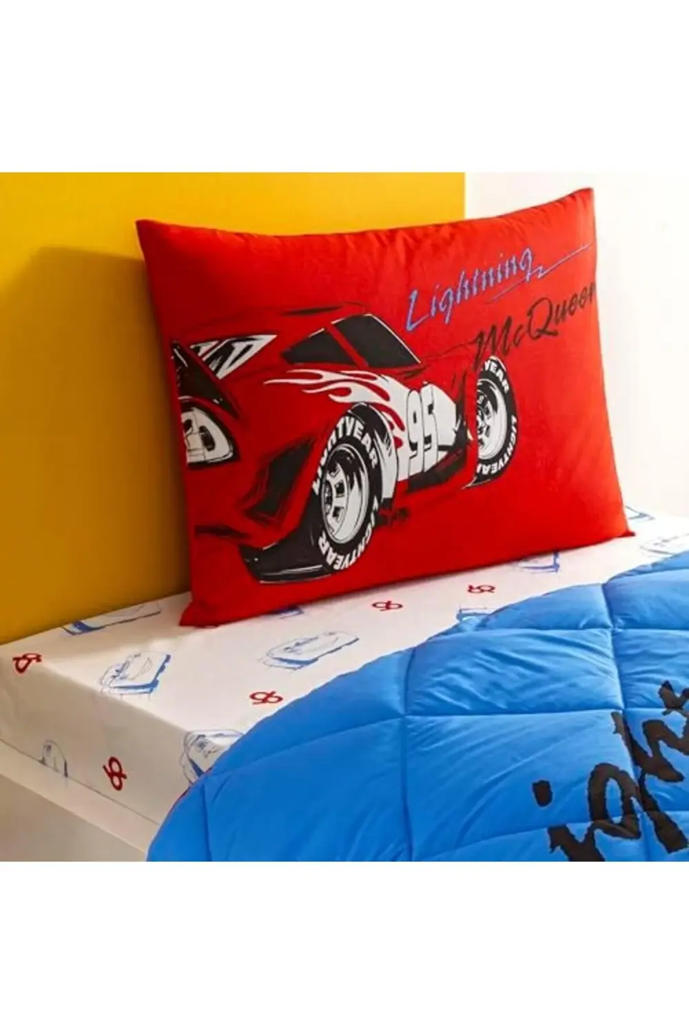 trendyvision Mcqueen Standart Pamuk Nevresim Takımı, Kırmızı, Tek