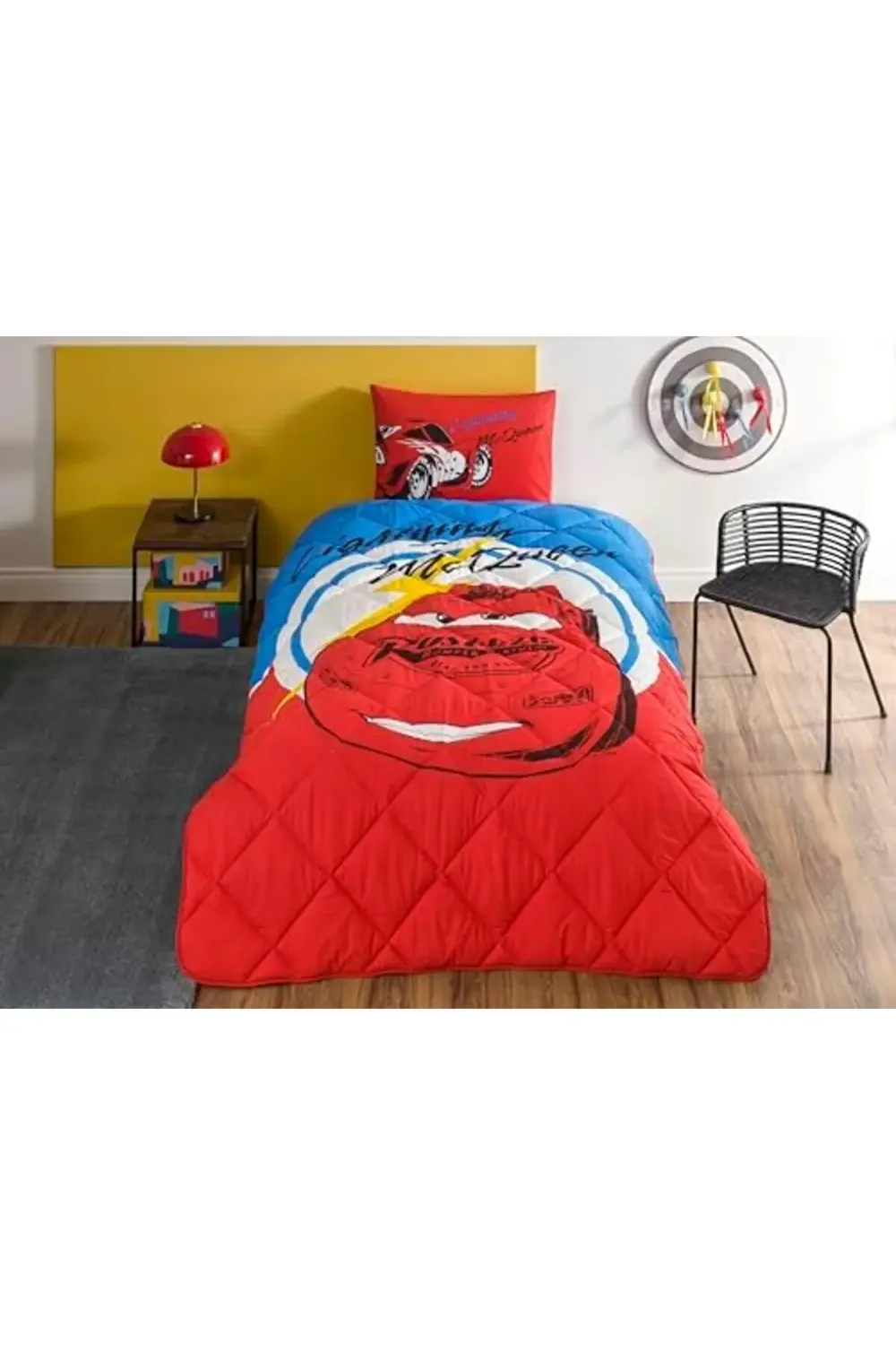 trendyvision Mcqueen Standart Pamuk Nevresim Takımı, Kırmızı, Tek