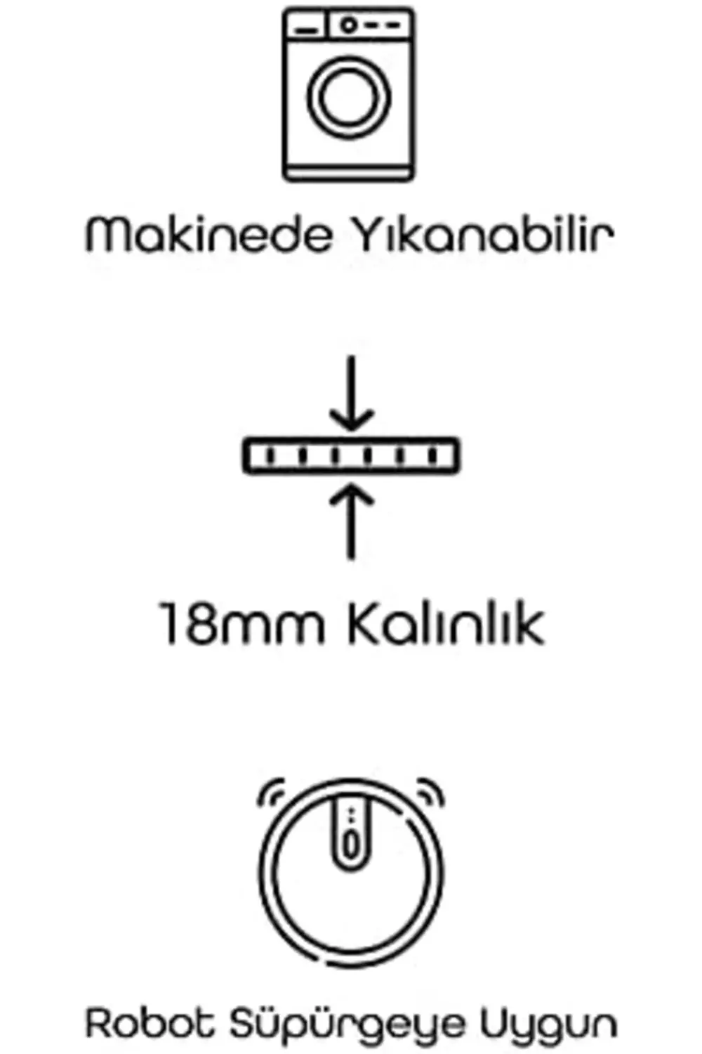 trendyvision MEC HOME Karesse 130 Gri Kilim – Yıkanabilir, Modern