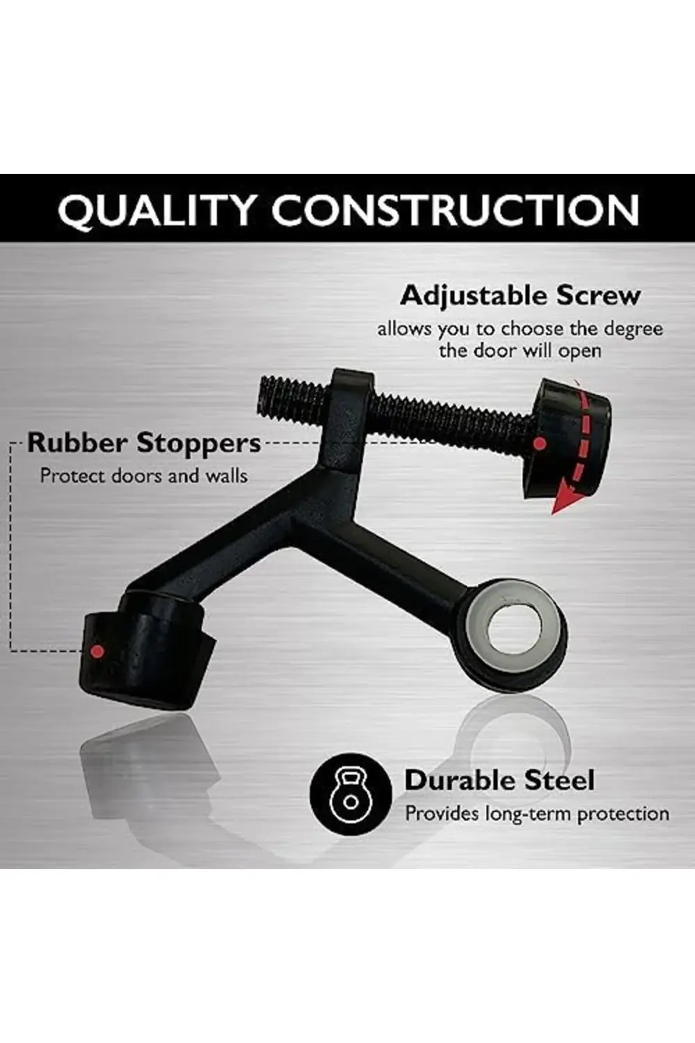 trendyvision Menteşe Pimi Kapı Durdurucu Duvar Koruyucu, Kauçuk U