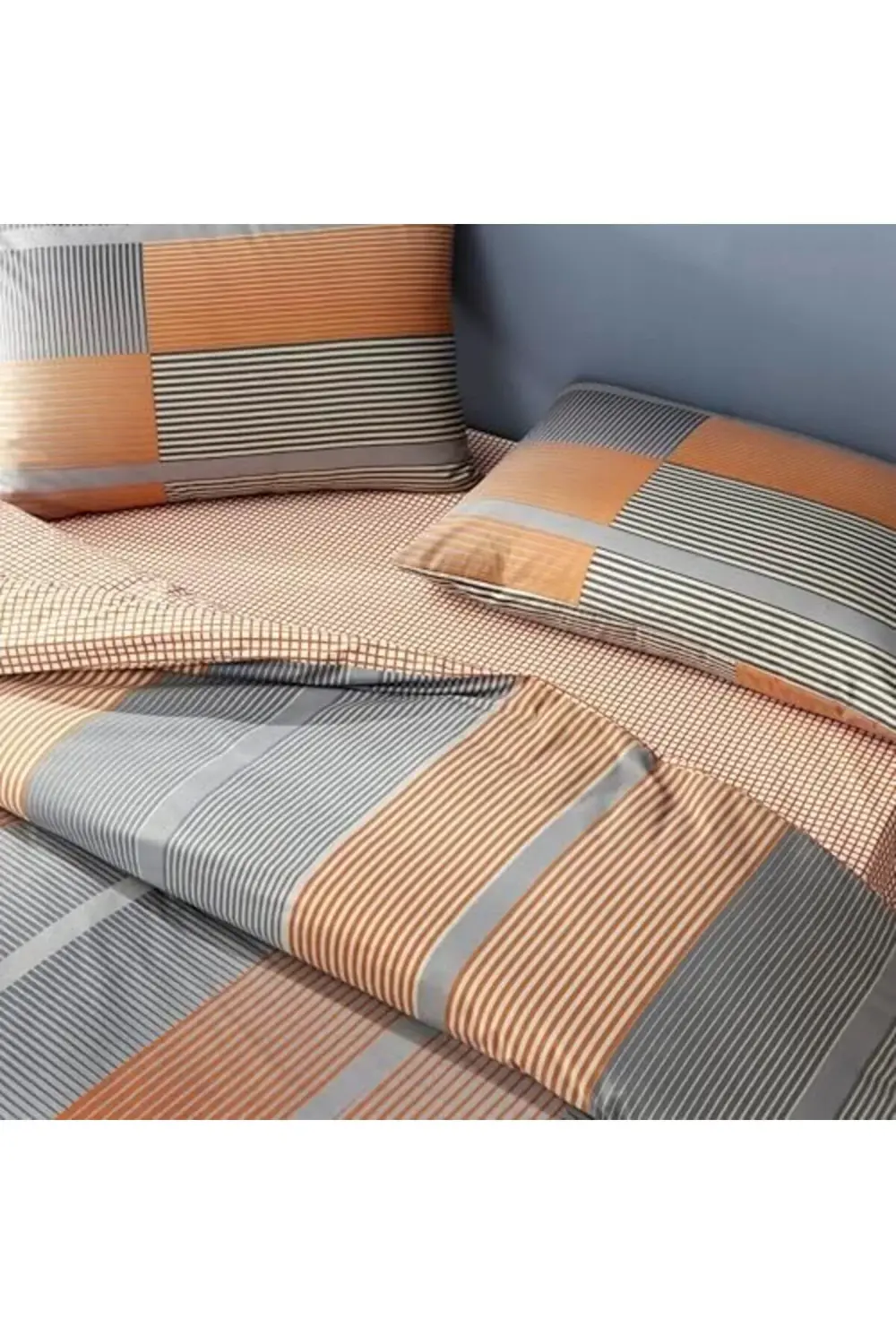 trendyvision Miles Standart Pamuk Nevresim Takımı, Turuncu, Çift