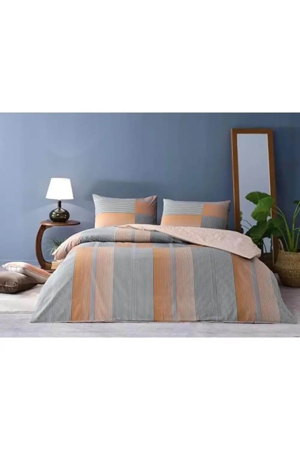 trendyvision Miles Standart Pamuk Nevresim Takımı, Turuncu, Çift