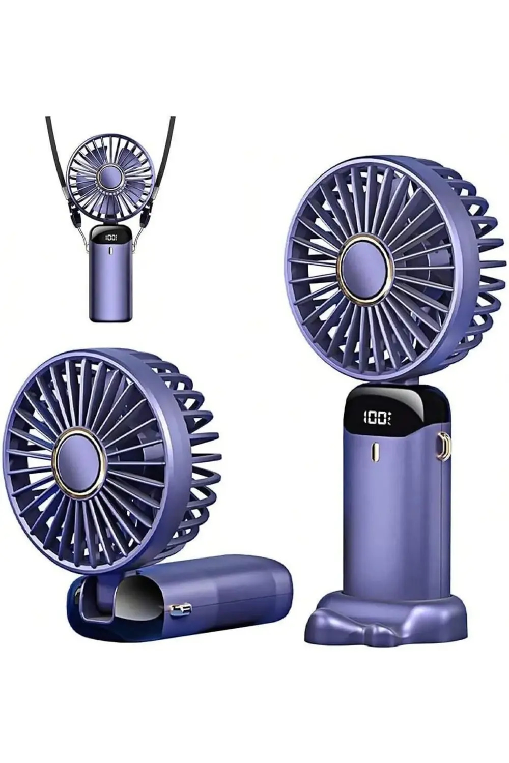 trendyvision Mini El Fanı 5 Kademeli Dijital Led Göstergeli Boyun