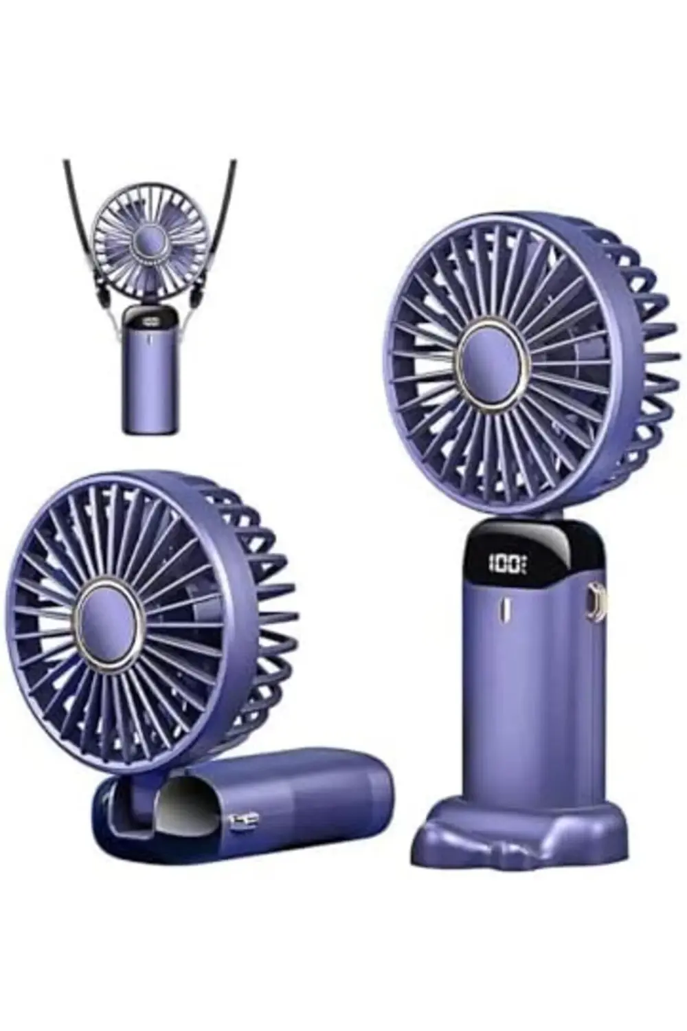 trendyvision Mini El Fanı 5 Kademeli Dijital Led Göstergeli Boyun