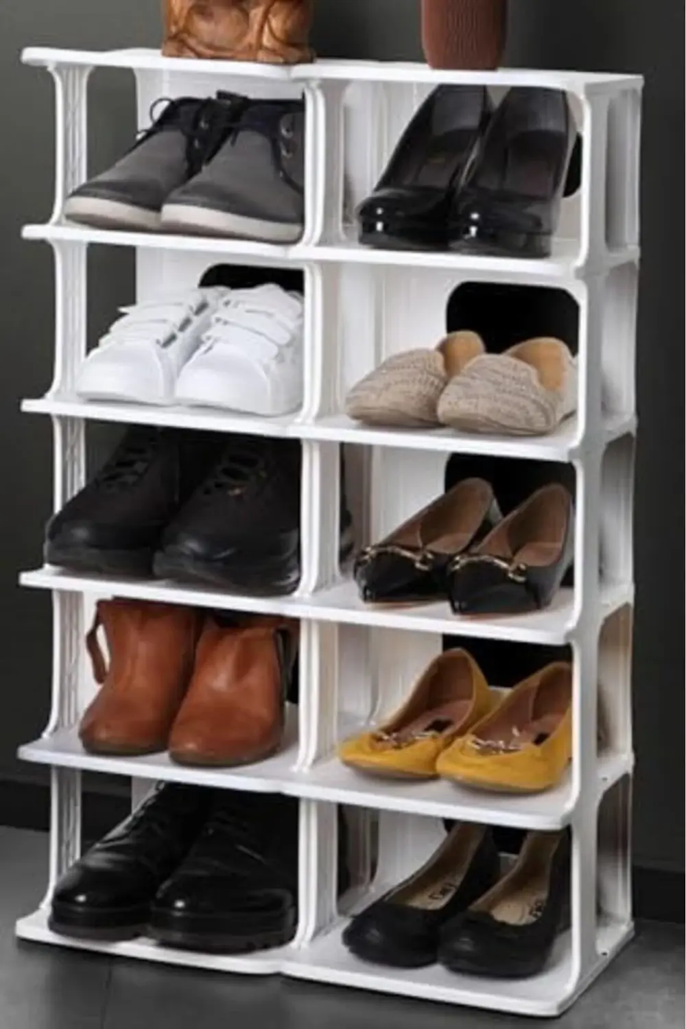 trendyvision Modern 5 Katlı, Portatif Ayakkabı Rafı, Kolay Kurulu