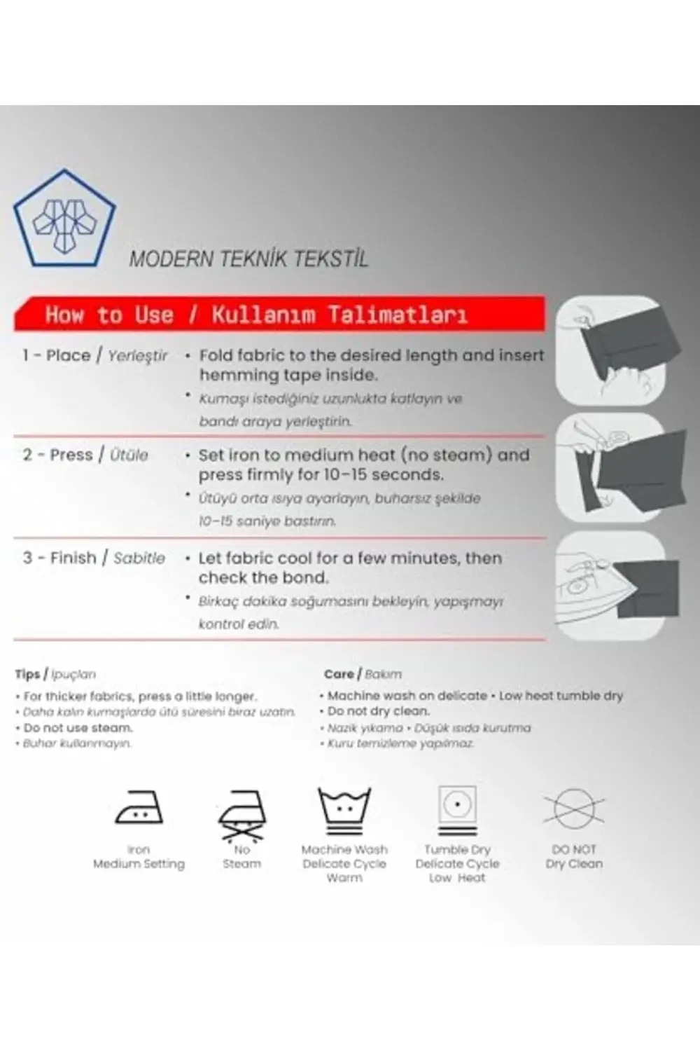 trendyvision modern teknik tekstil Şerit İpli Biye Tela 1.5 cm x