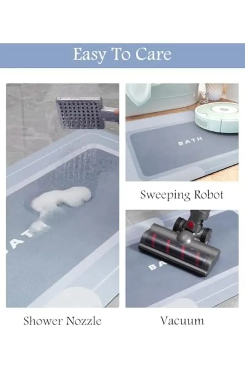 trendyvision MontVoo Banyo Halısı Paspası - Kaymaz Emici Lekesiz