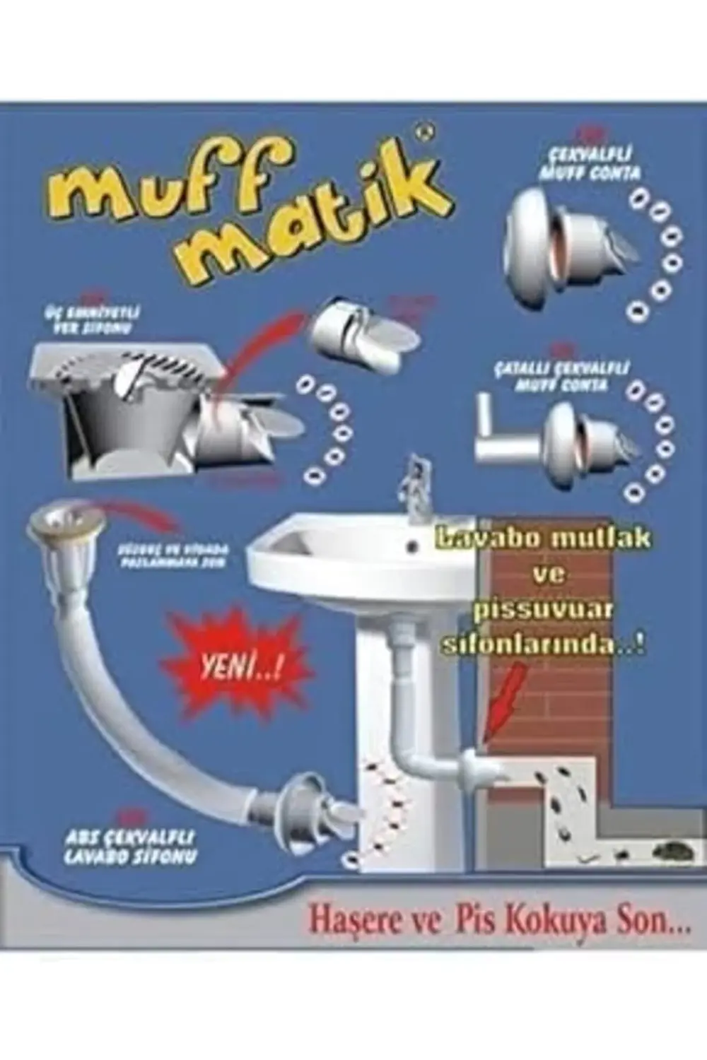 trendyvision Mufmatik Muffmatik Koku Önleyici Lavabo Sifonu Çekva