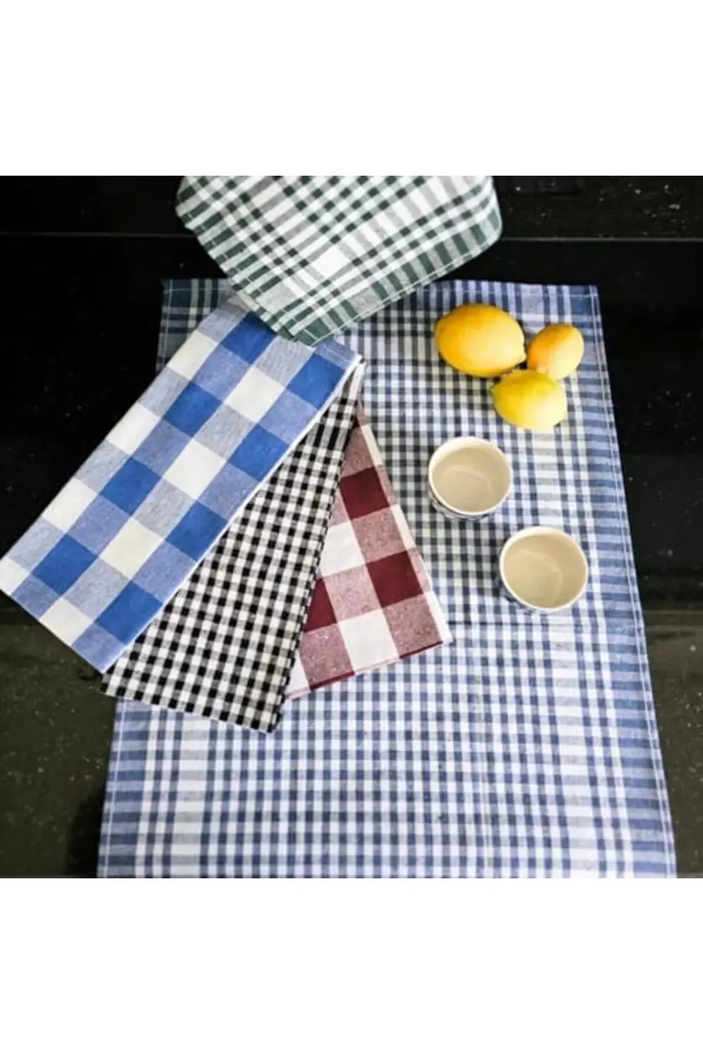 trendyvision Mutfak Kurulama Bezi 5'li | Pöti Kareli Bulaşık Kuru