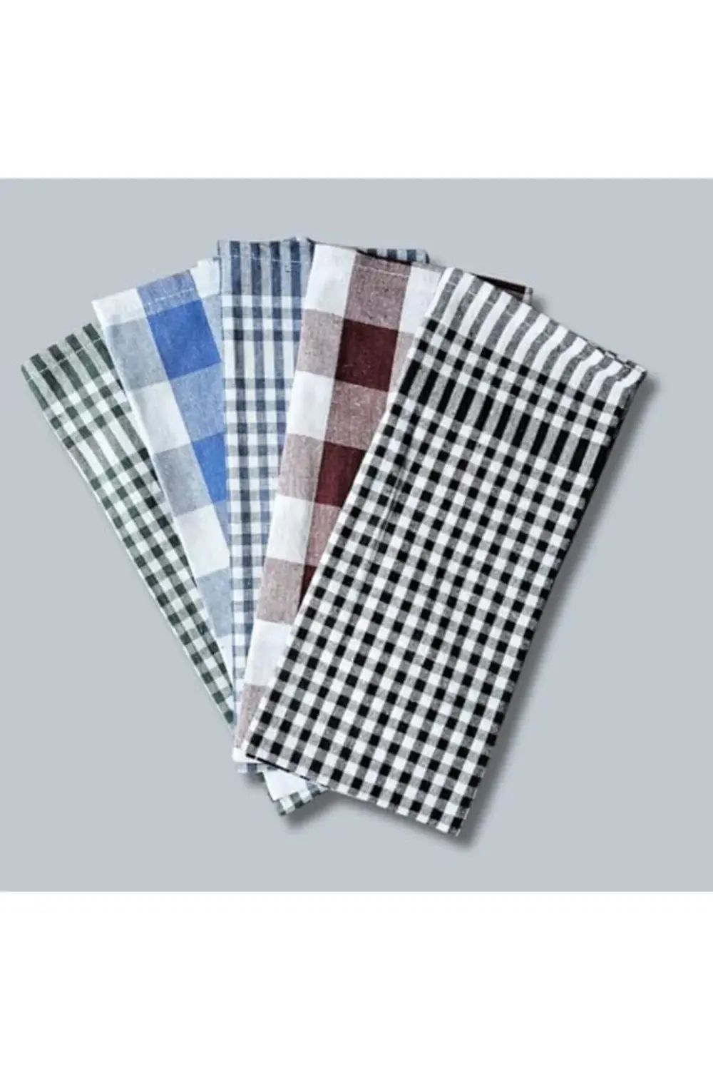 trendyvision Mutfak Kurulama Bezi 5'li | Pöti Kareli Bulaşık Kuru