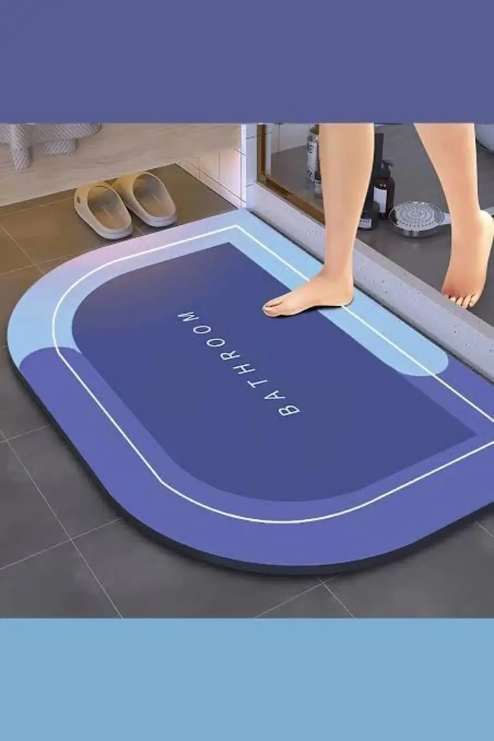 trendyvision Netmarkt Modern Tasarım Banyo Paspası, Süper Emici,