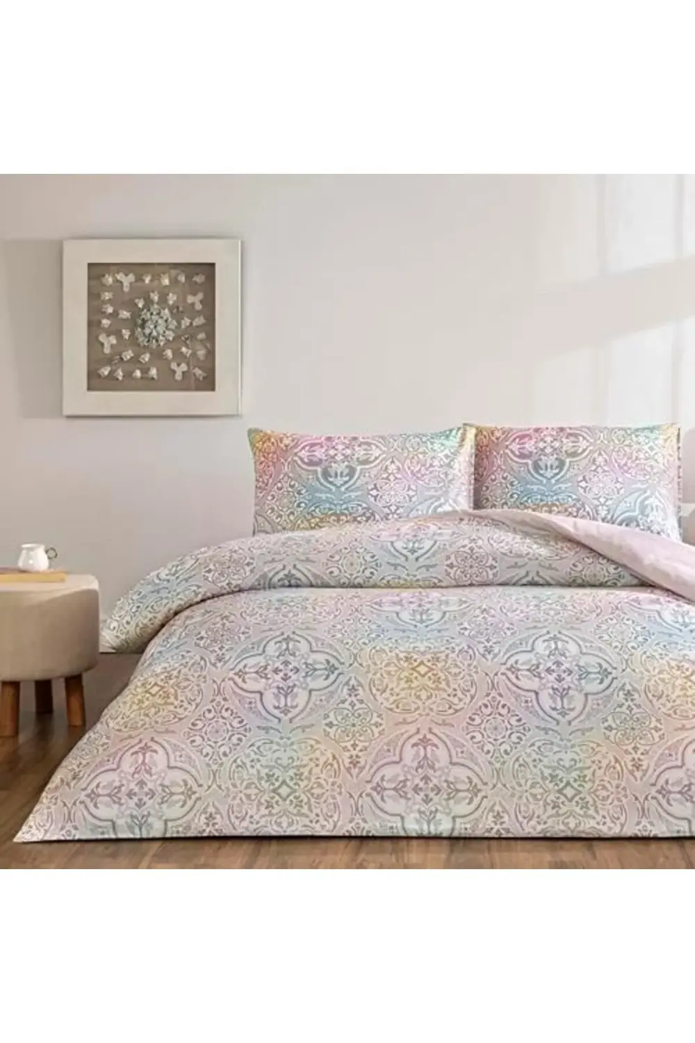 trendyvision Nevora Standart Pamuk Nevresim Takımı, Pembe, Tek Ki