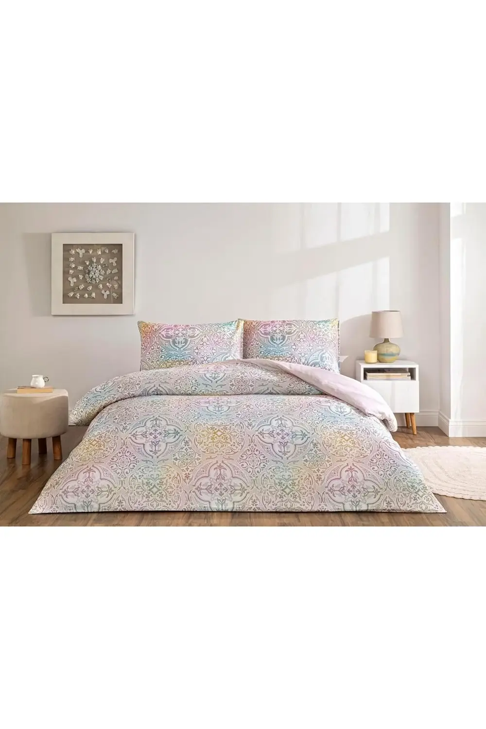 trendyvision Nevora Standart Pamuk Nevresim Takımı, Pembe, Tek Ki