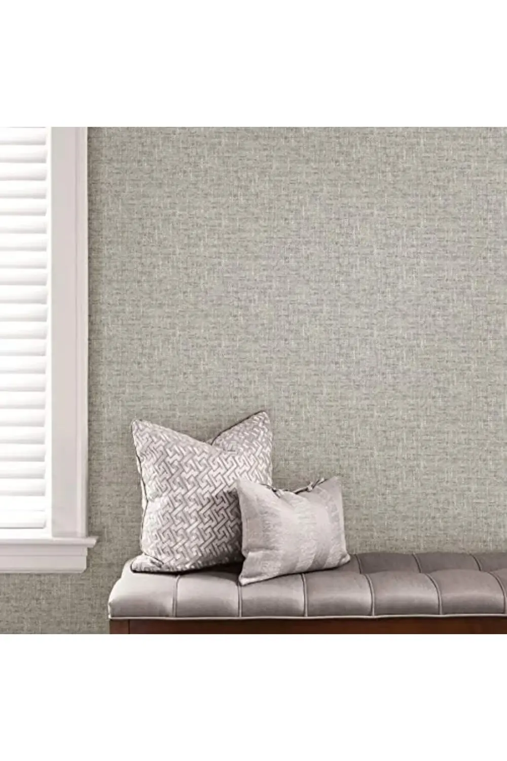 trendyvision NU2873 Poplin Texture Peel & Stick Duvar Kağıdı, Gri