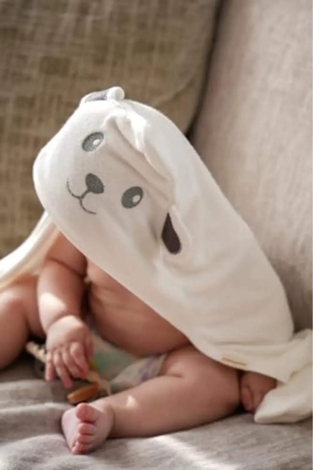 trendyvision Pamuk Bambu Havlu Kundak - Ayıcık Kulak Desenli Bany