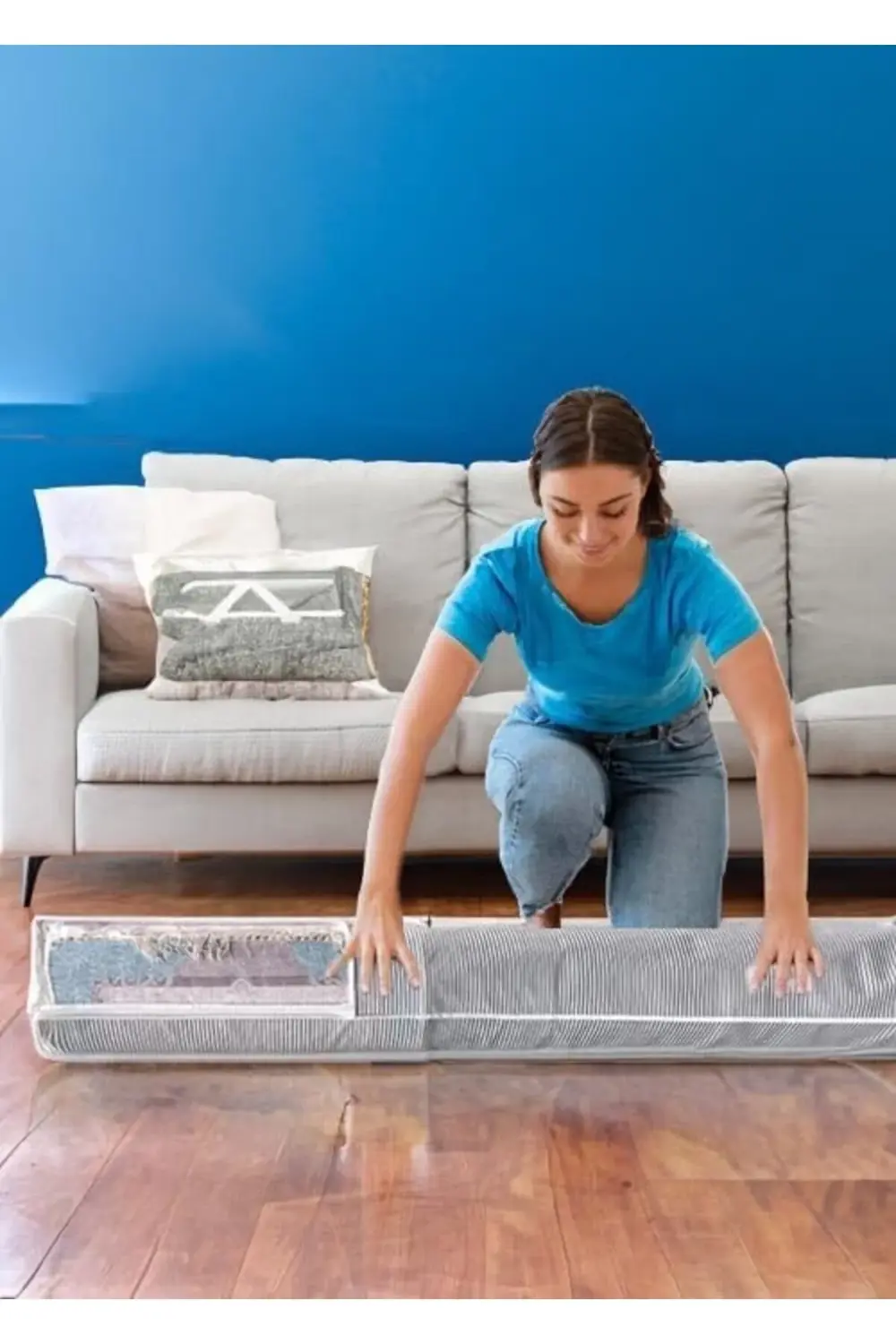 trendyvision Pencereli Halı Hurcu 6m² Organizer Düzenleyici Kilim